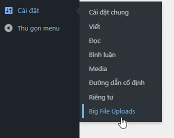 Plugin Big File Uploads