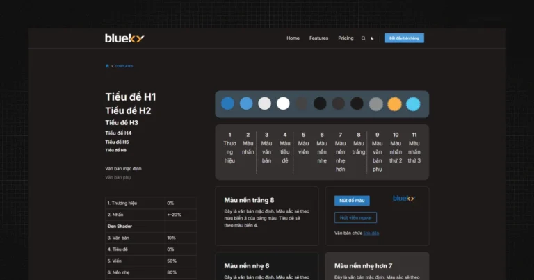Blueky Colorkit - Tao bang mau trang web